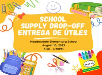 School Supply Drop-Off / Entrega de útiles